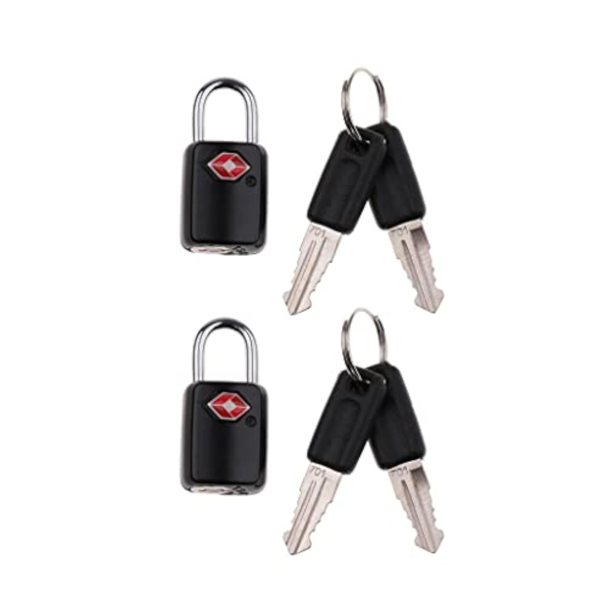2x TSA Safe Travel Padlock with 2 Keys